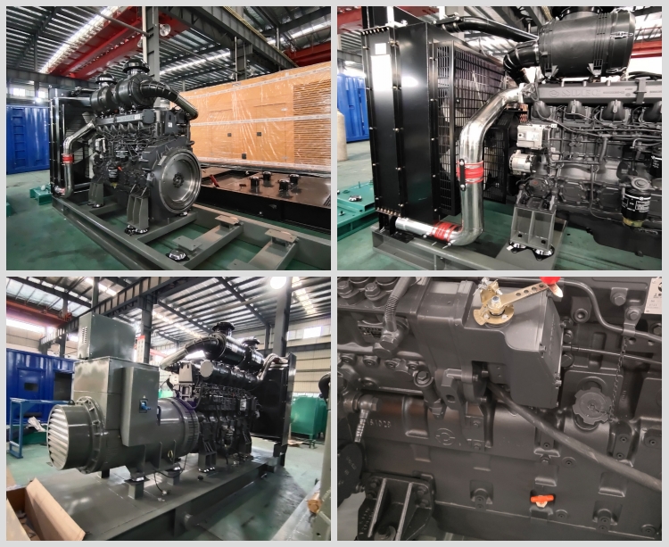 Shang chai continuous power 300kW 375kVA diesel generating powered by Chinese engine SDEC SC15G500D2 with ATS and AVR - SDEC generator - 2