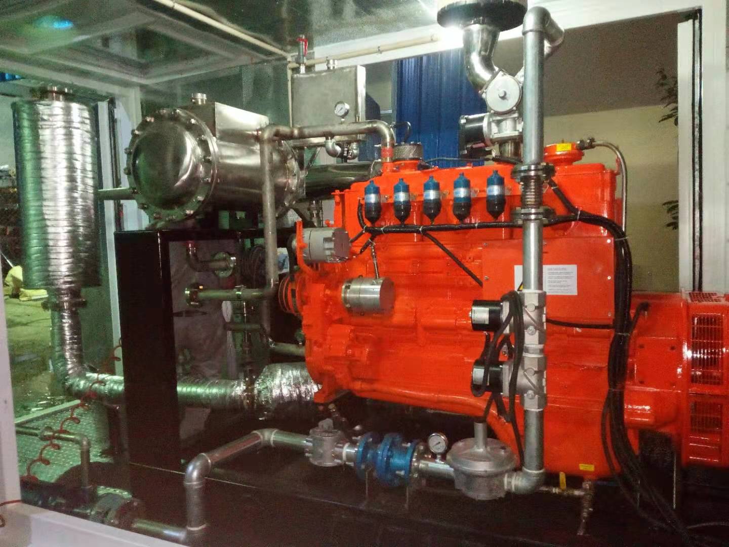 120kW natural generator 6 Cylinders/ 150kVA with Combine Heat Power (CHP) system Cummins engine 6CTAA8.3-T - Natural gas generator - 2